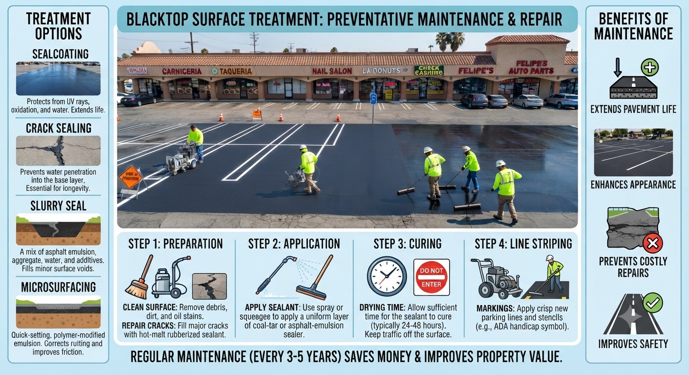 Blacktop Surface Treatment in Los Angeles: Protecting Pavement in a Tough Urban Climate